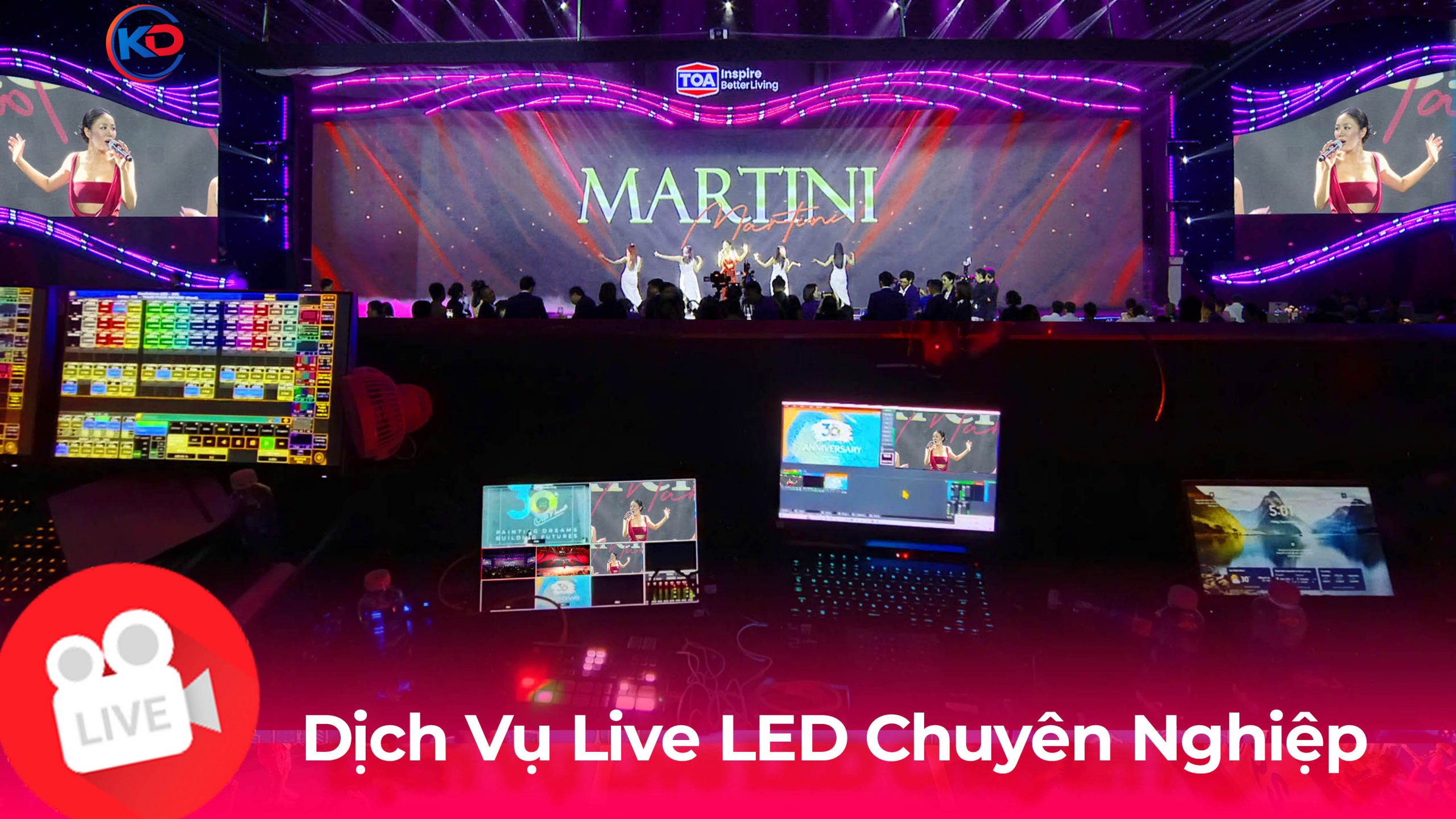 Dịch vụ live LED tại TPHCM cho sự kiện ca nhạc với màn hình LED sân khấu lớn