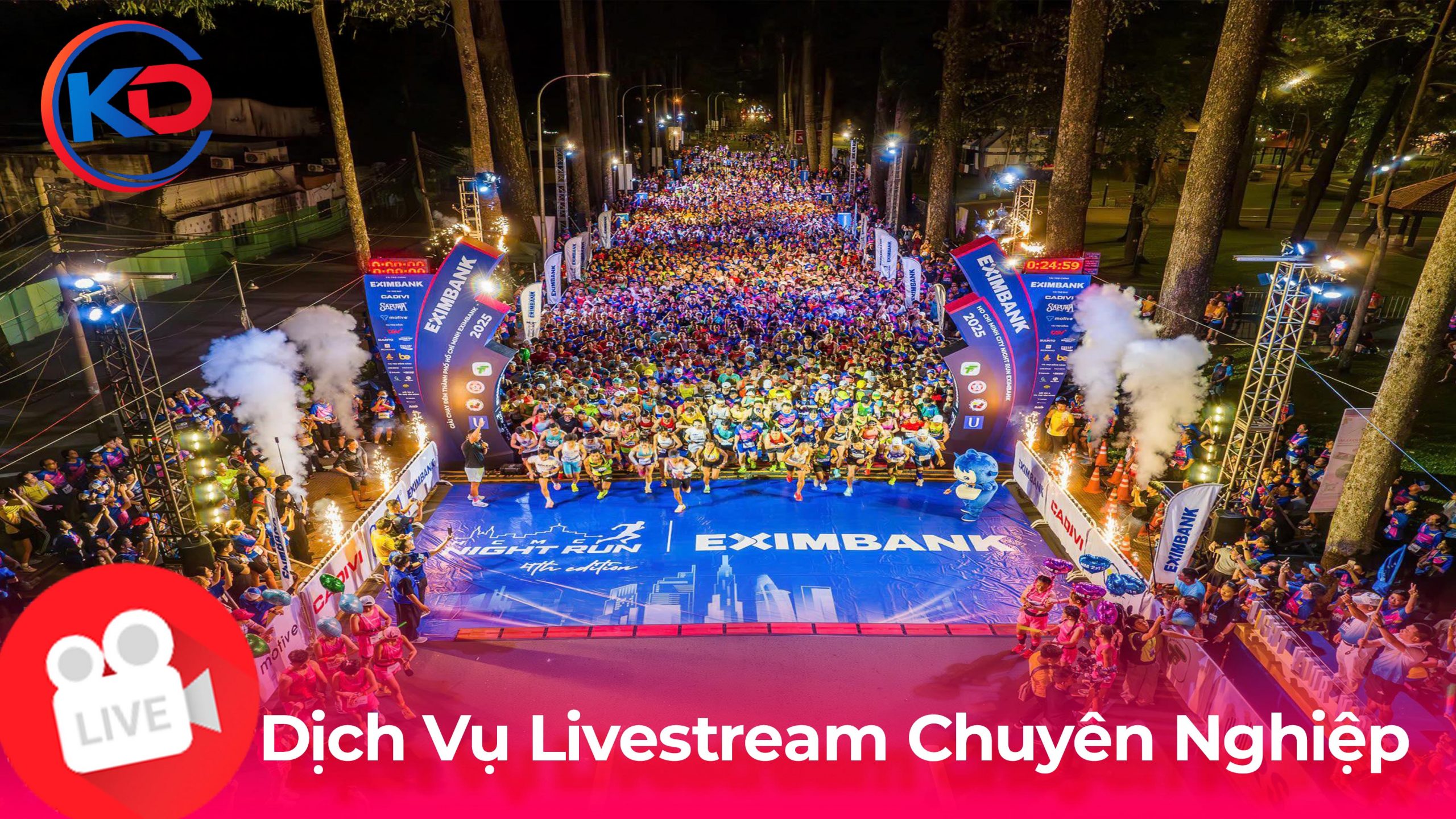 Livestream sự kiện chạy bộ chuyên nghiệp tại TP.HCM
